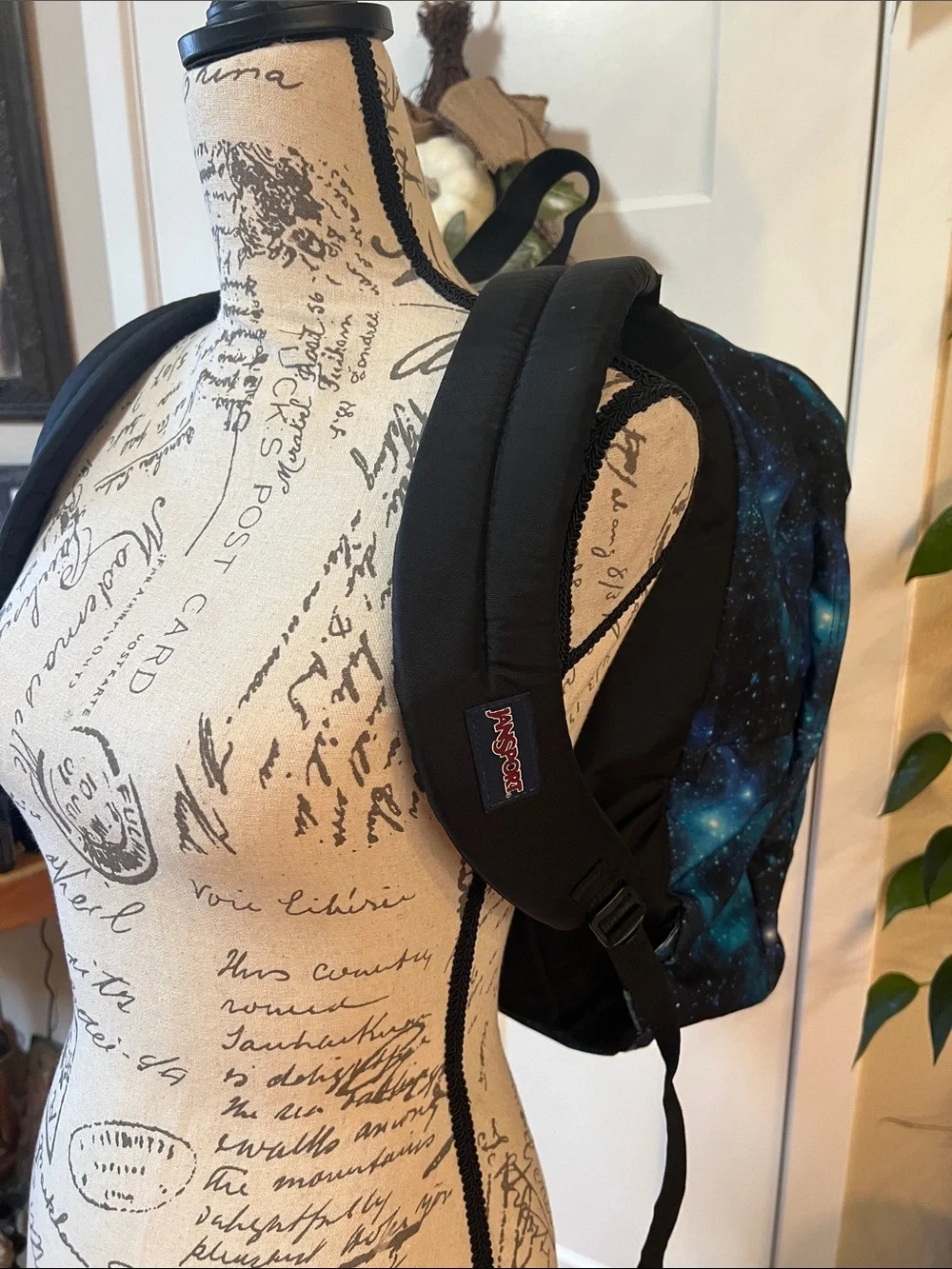 Jansport Vintage Big Student Blue Galaxy Print Backpack